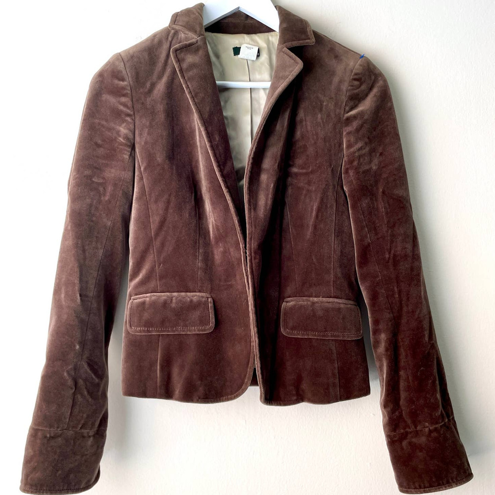 J. Crew Brown Velvet Blazer